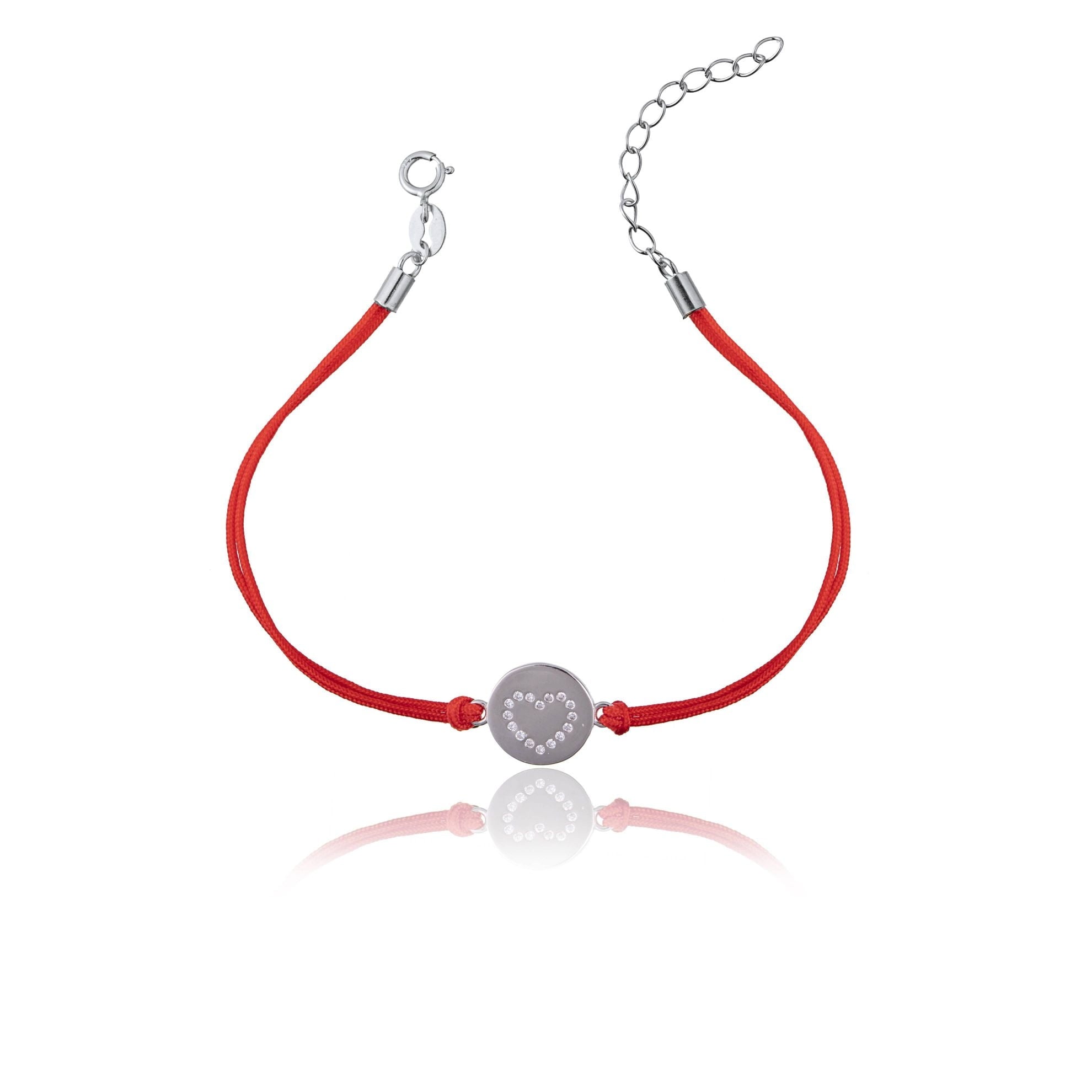 Pulsera de Plata con Cordón Love