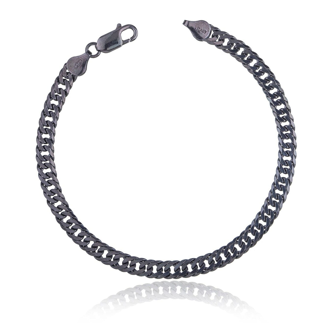 Doppeltes Grumetta-Armband in Ruthenium