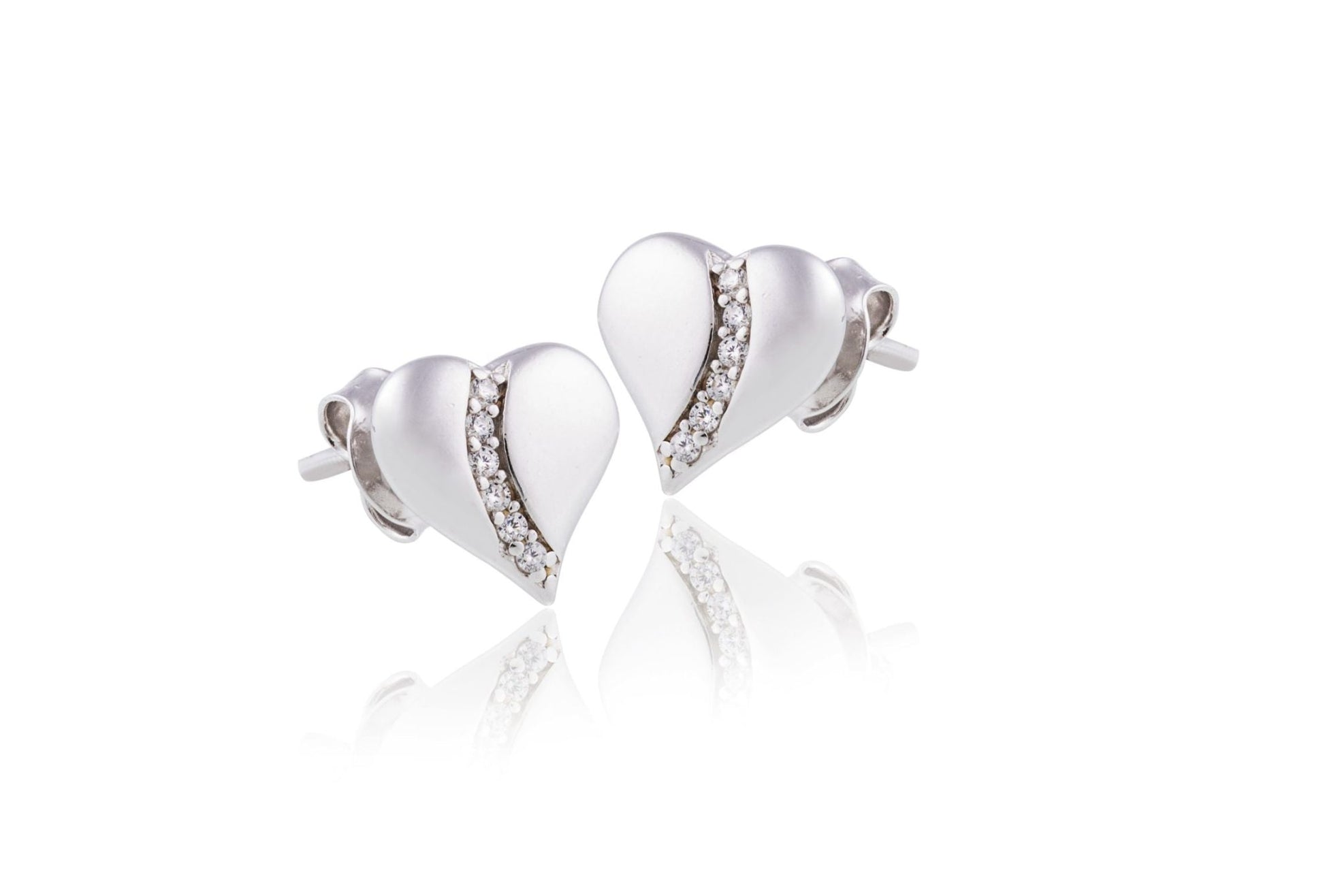 Pendientes de Corazón con Circonitas
