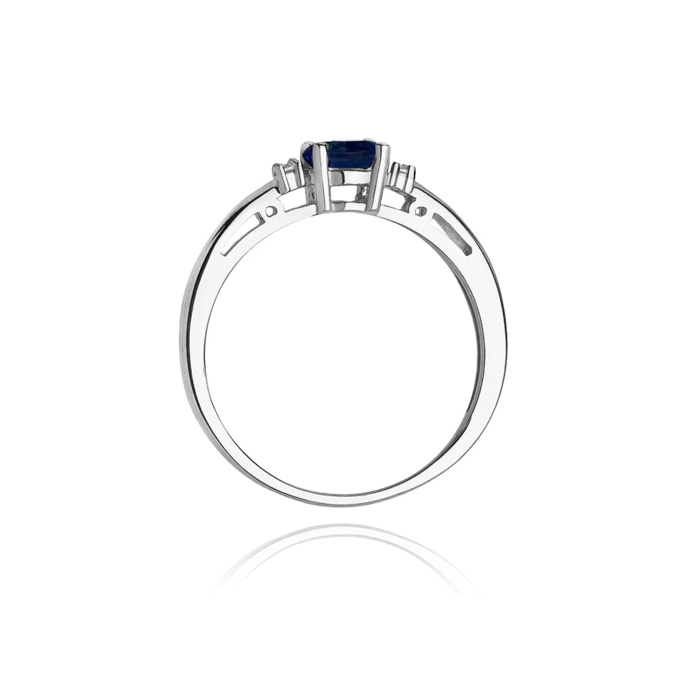 Ring Velvet aus Gold mit Saphir und 2 Diamanten