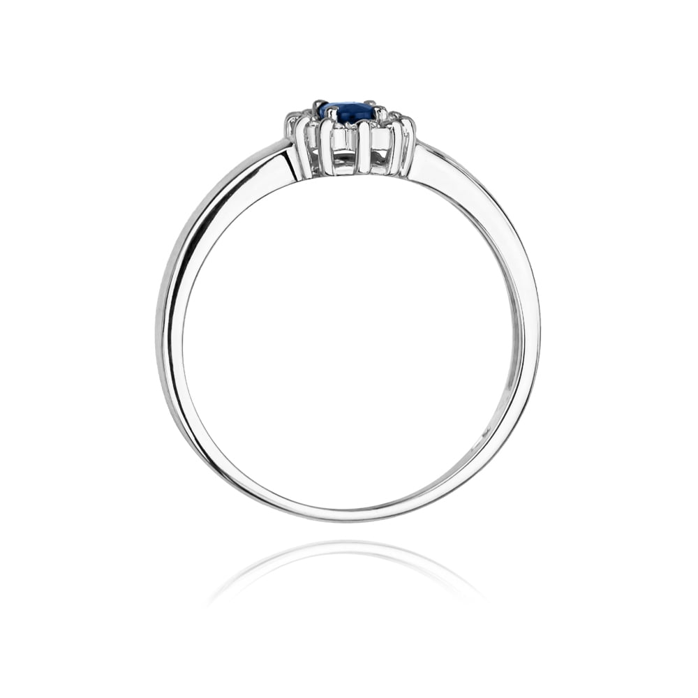 Anello Aurum in Oro con Zaffiro e 12 Diamanti