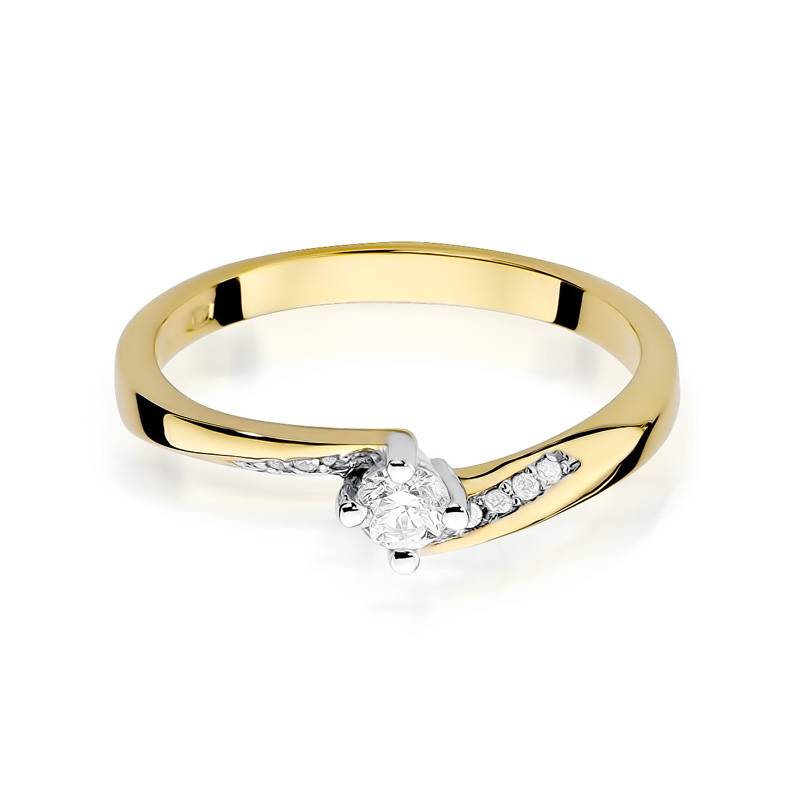 Étoile-Ring aus Gold mit Diamant
