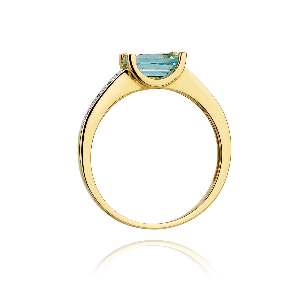 Mistral Ring in Gold with Topaz and 6 Diamonds
