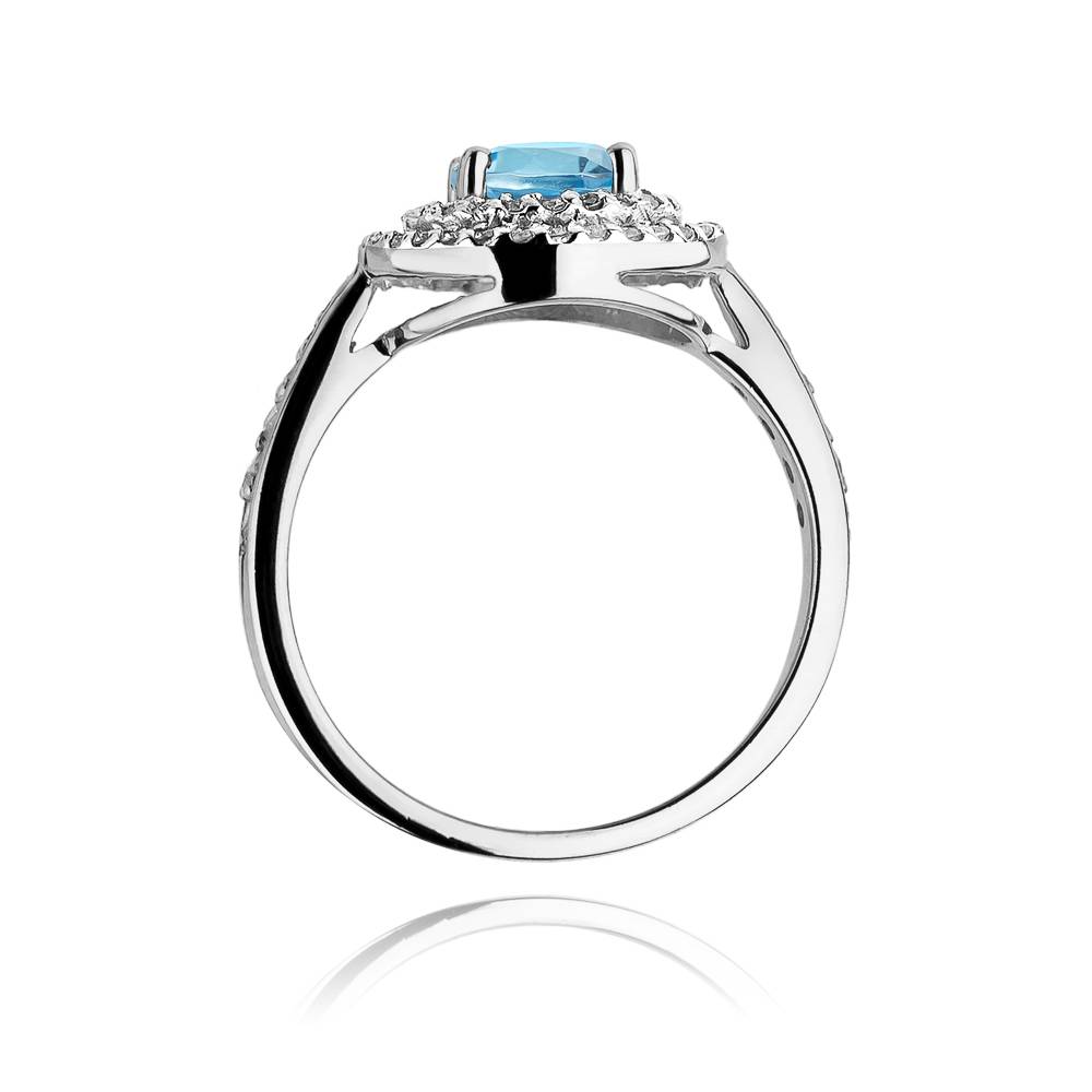 Bague Eliade en Or avec Topaze et 62 Diamants