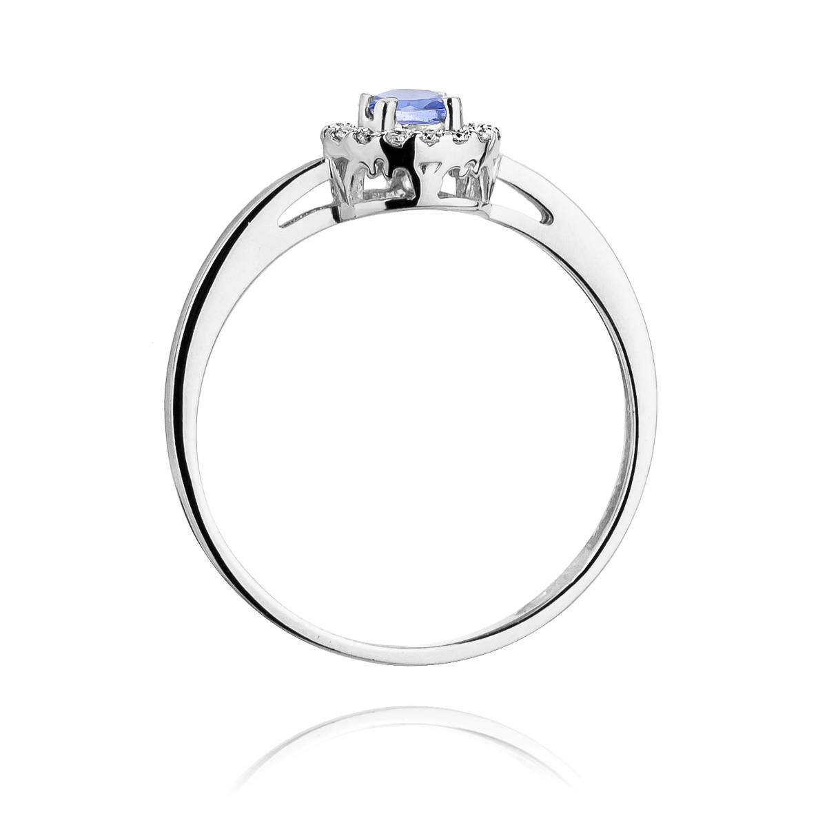 Anello Orlaya in Oro con Tanzanite e 16 Diamanti