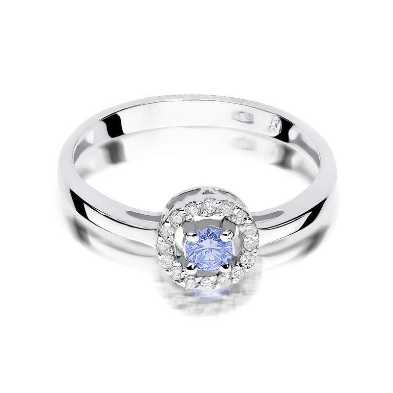 Anello Orlaya in Oro con Tanzanite e 16 Diamanti