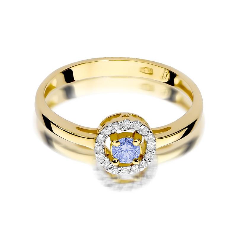 Orlaya Ring in Gold with Tanzanite and 16 Diamonds