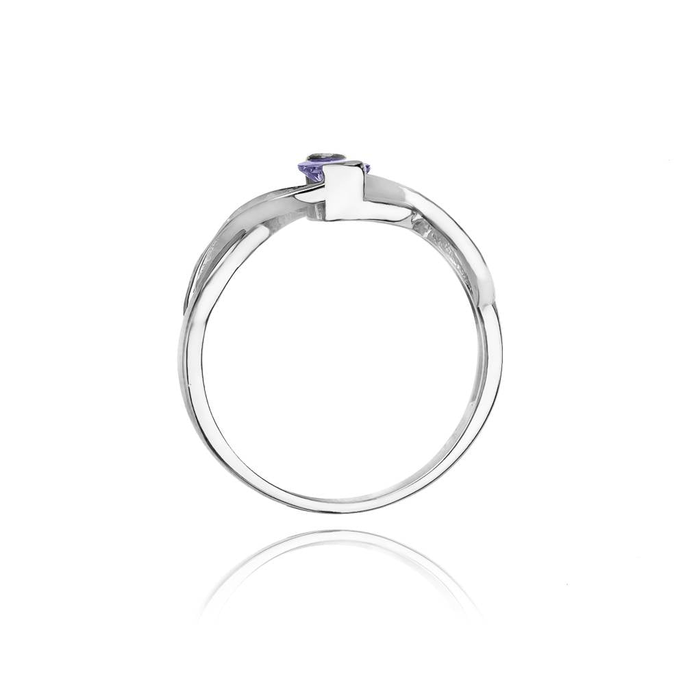 Anello Nora in Oro Bicolore con Tanzanite e 10 Diamanti