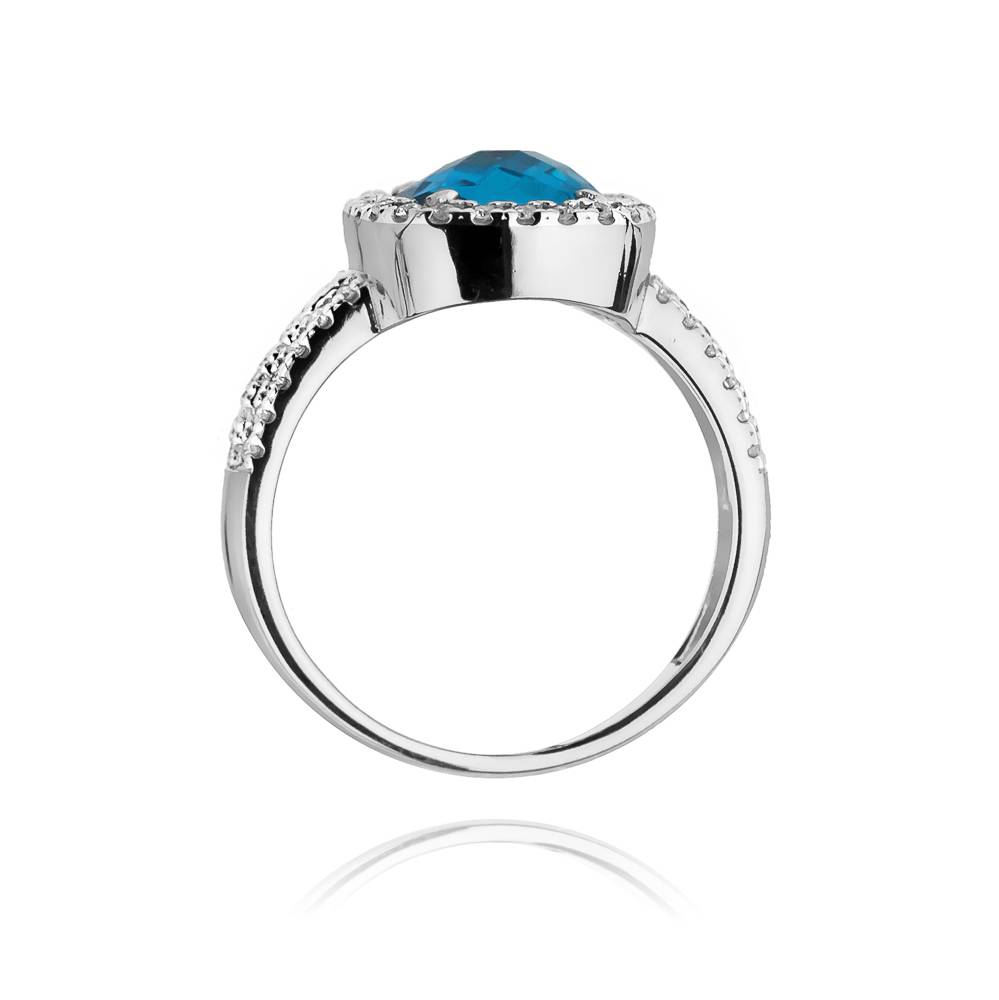 Bague Eliade en Or avec Topaze et 62 Diamants