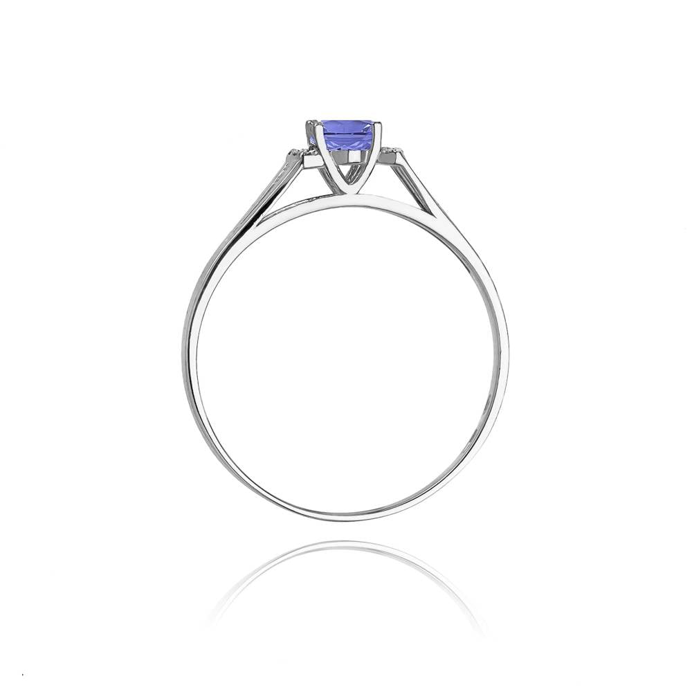Luna Ring in Gold with Tanzanite and 6 Diamonds