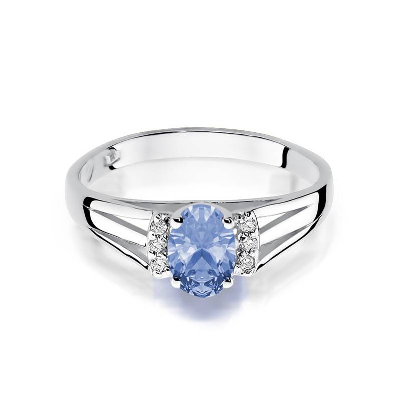 Luna Ring in Gold with Tanzanite and 6 Diamonds
