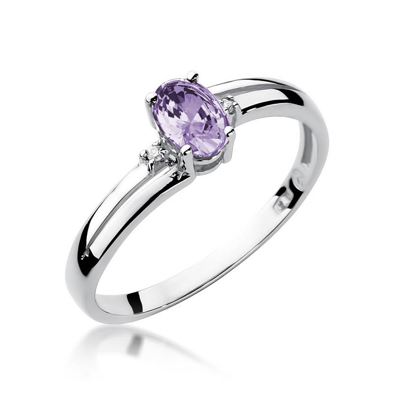 Anello Elaris in Oro con Tanzanite e 2 Diamanti