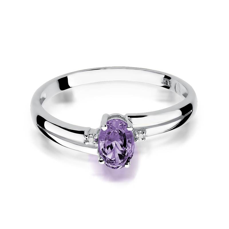 Anello Elaris in Oro con Tanzanite e 2 Diamanti