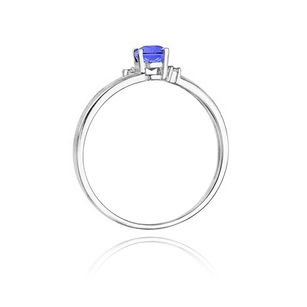 Anello Elaris in Oro con Tanzanite e 2 Diamanti