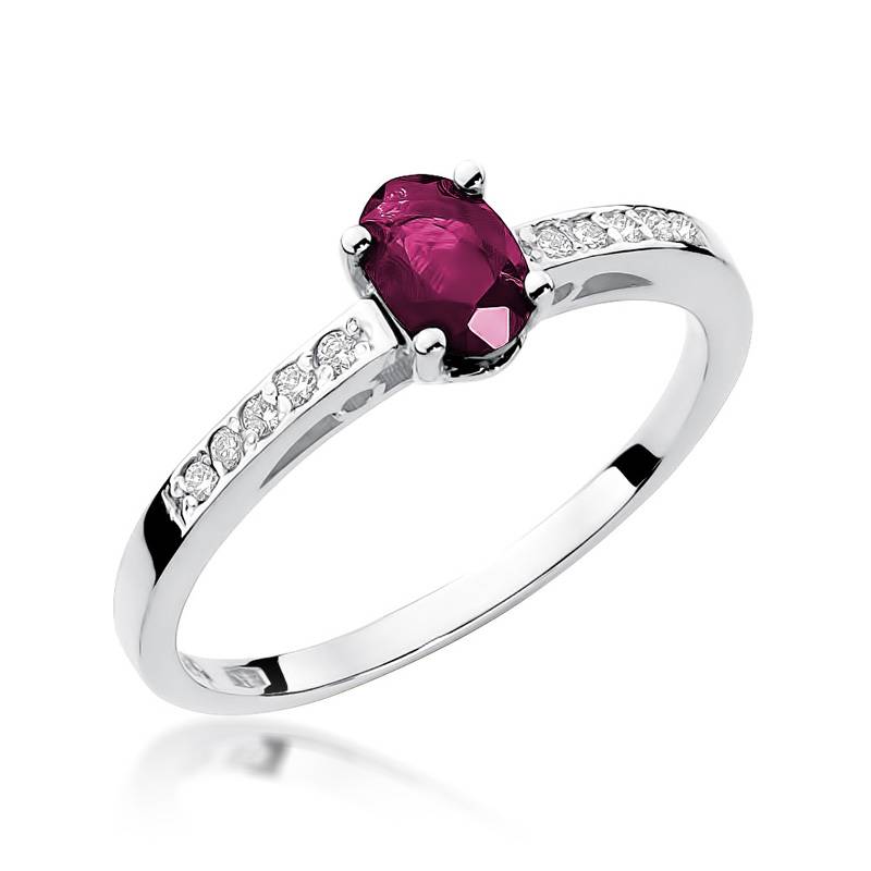 Bague Auren en Or avec Rubis et 10 Diamants