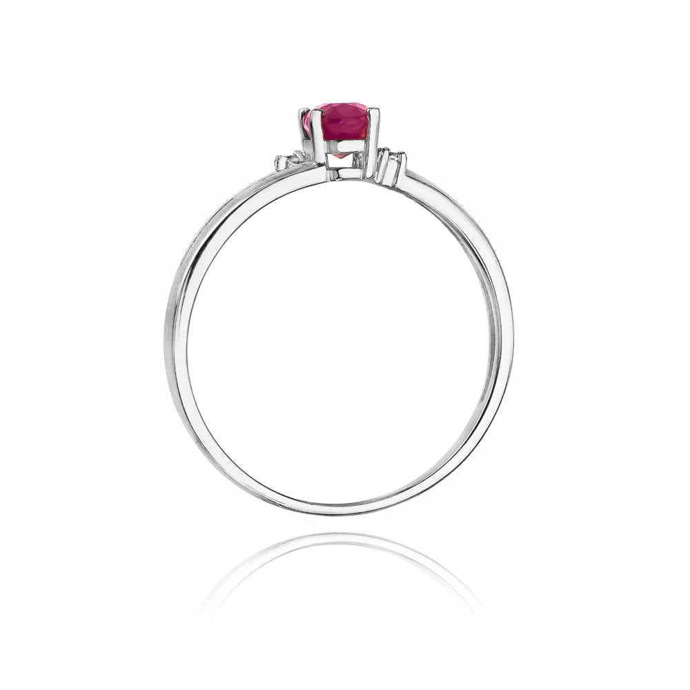 Kira Ring in Gold with Ruby and 2 Diamonds
