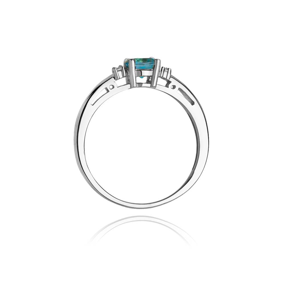 Bague Alenya en Or avec Topaze et 2 Diamants