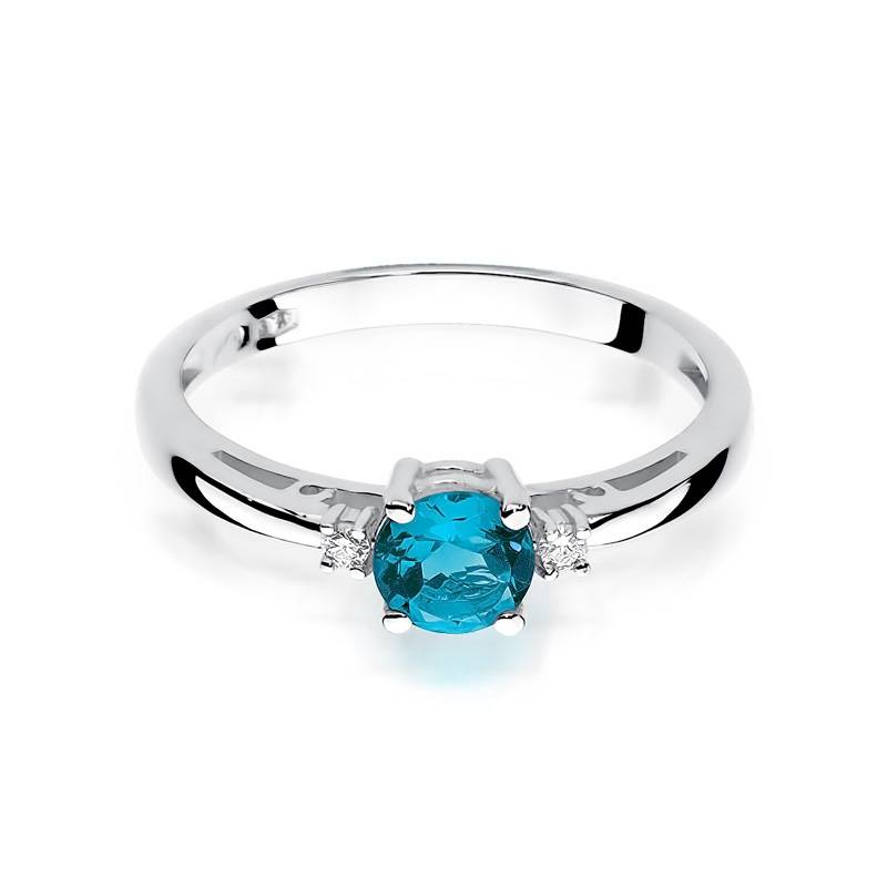 Bague Alenya en Or avec Topaze et 2 Diamants