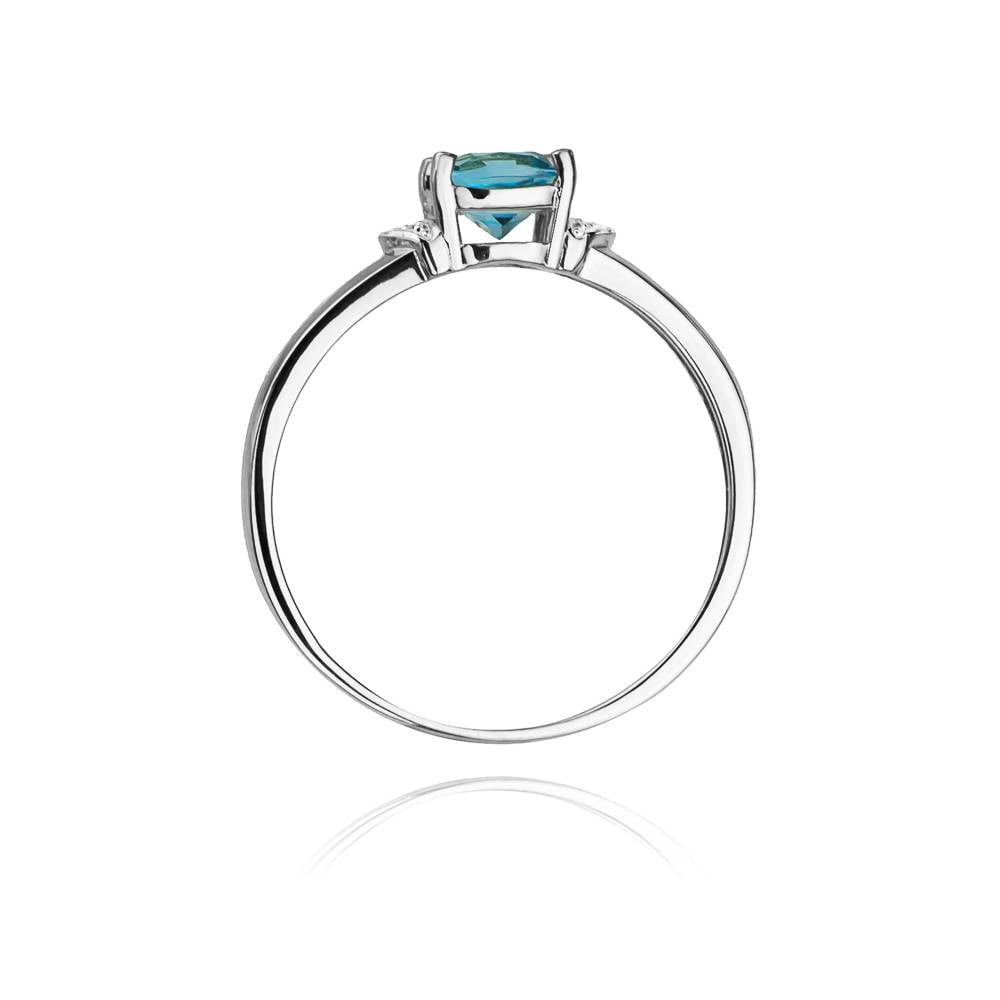 Solarya Ring in Gold with Topaz and 2 Diamonds
