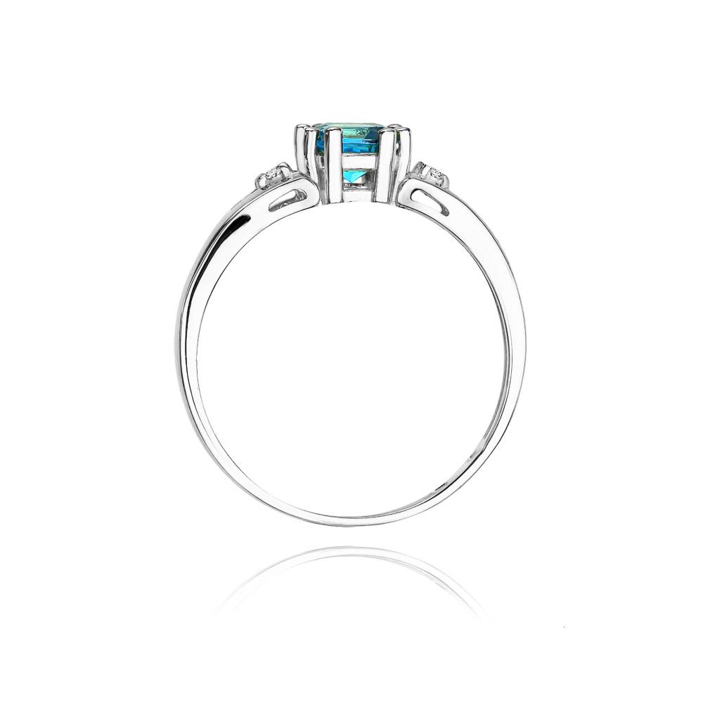 Talira Ring in Gold with Topaz and 2 Diamonds