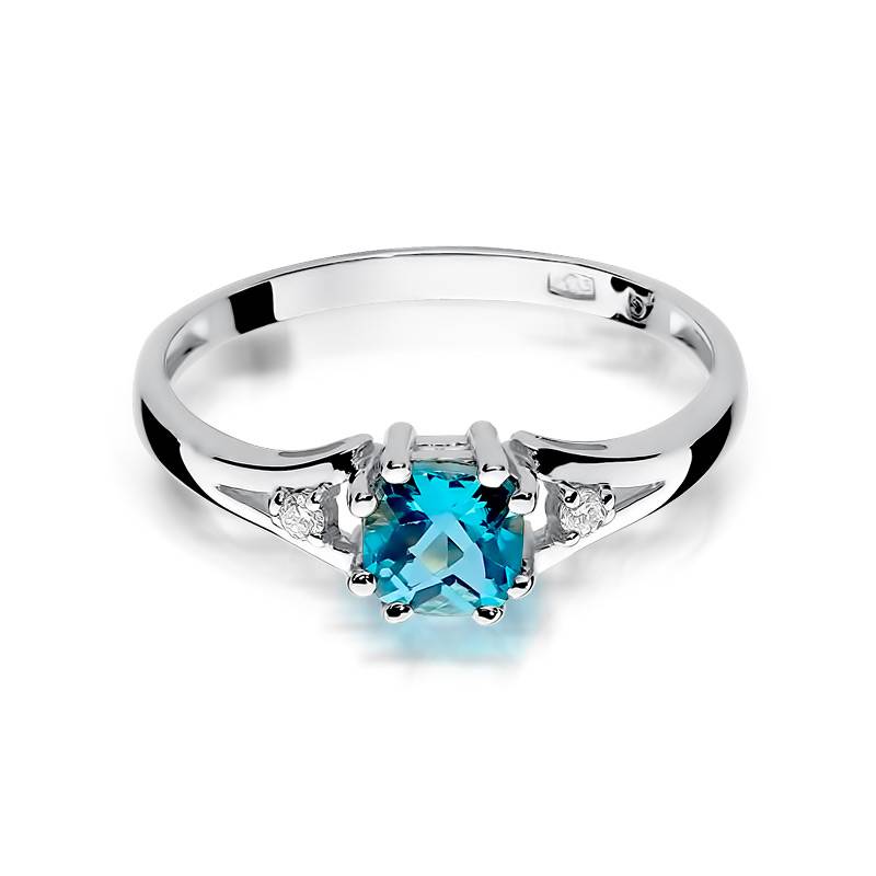 Talira Ring in Gold with Topaz and 2 Diamonds
