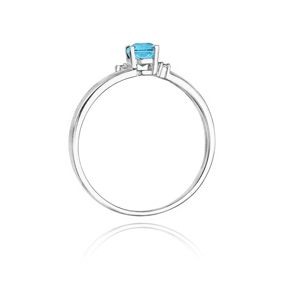 Crysea Ring in Gold with Topaz and 2 Diamonds