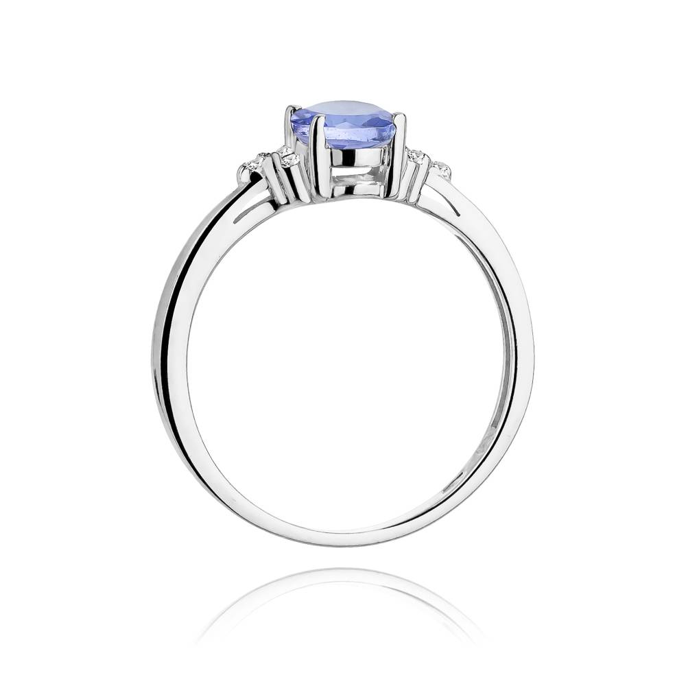 Lunitha Ring in Gold with Tanzanite and 6 Diamonds