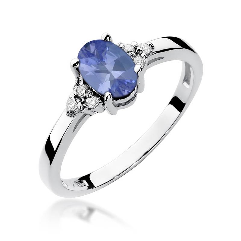 Lunitha Ring in Gold with Tanzanite and 6 Diamonds