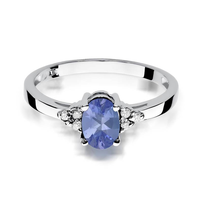 Lunitha Ring in Gold with Tanzanite and 6 Diamonds