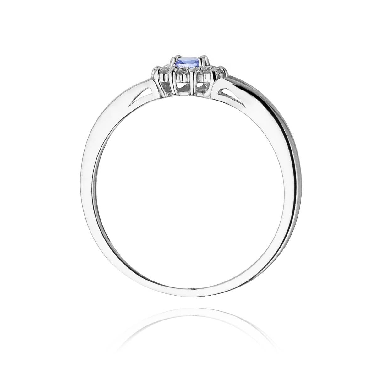 Anello Clarion in Oro con Tanzanite e 10 Diamanti