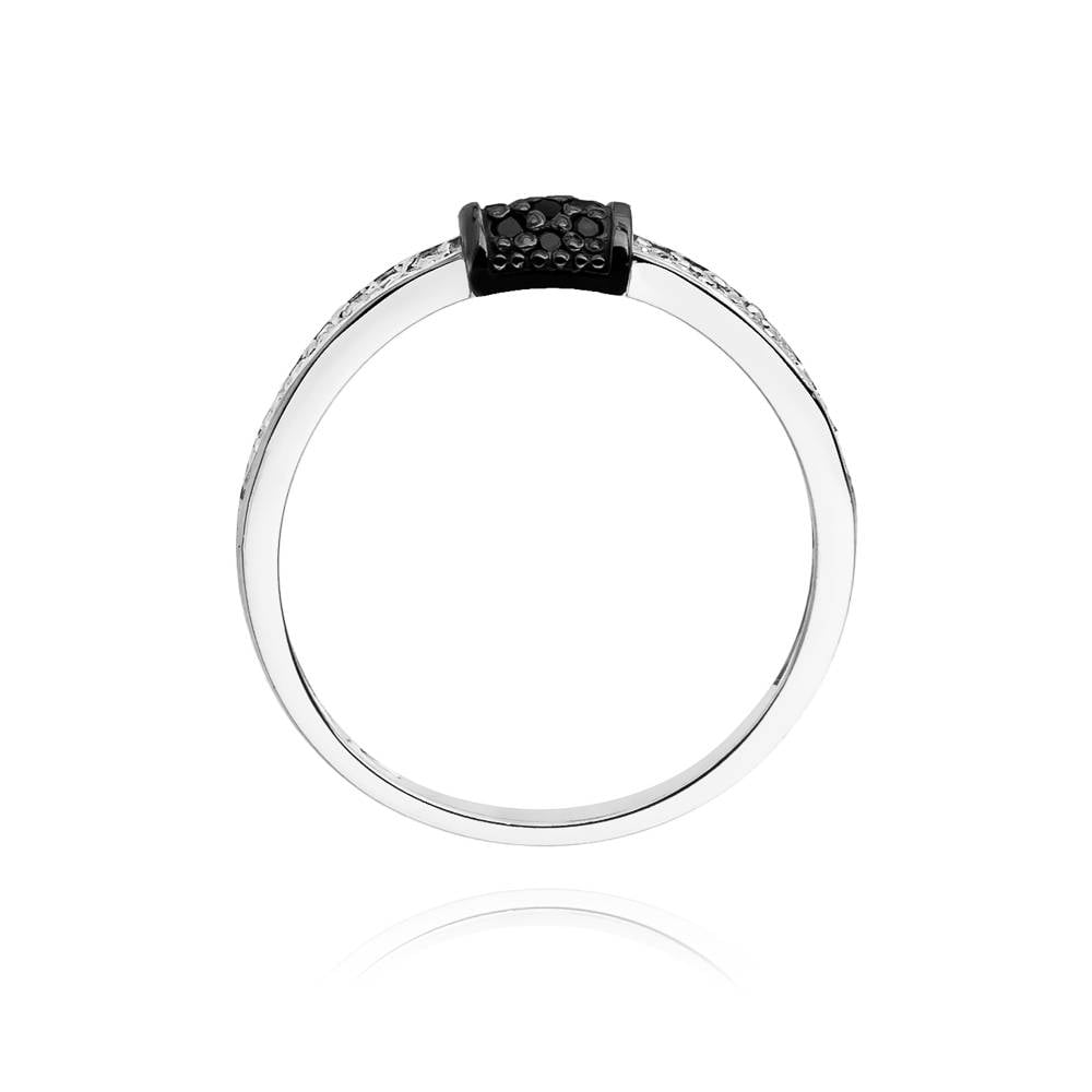 Bague Nexus en Or avec 28 Diamants Noirs et 10 Diamants Blancs