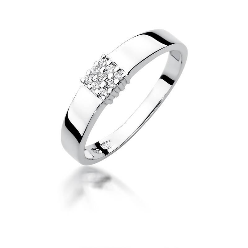 Bague Square en Or avec 9 diamants