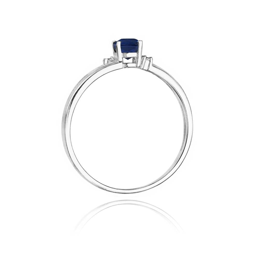 Ring Nocturna aus Gold mit Saphir und 2 Diamanten