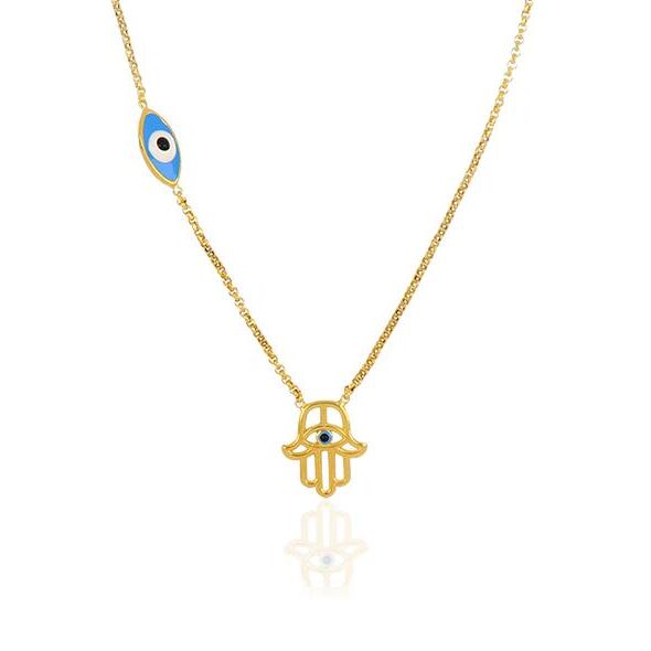 Collana Mano di Fatima con Occhio Smaltato