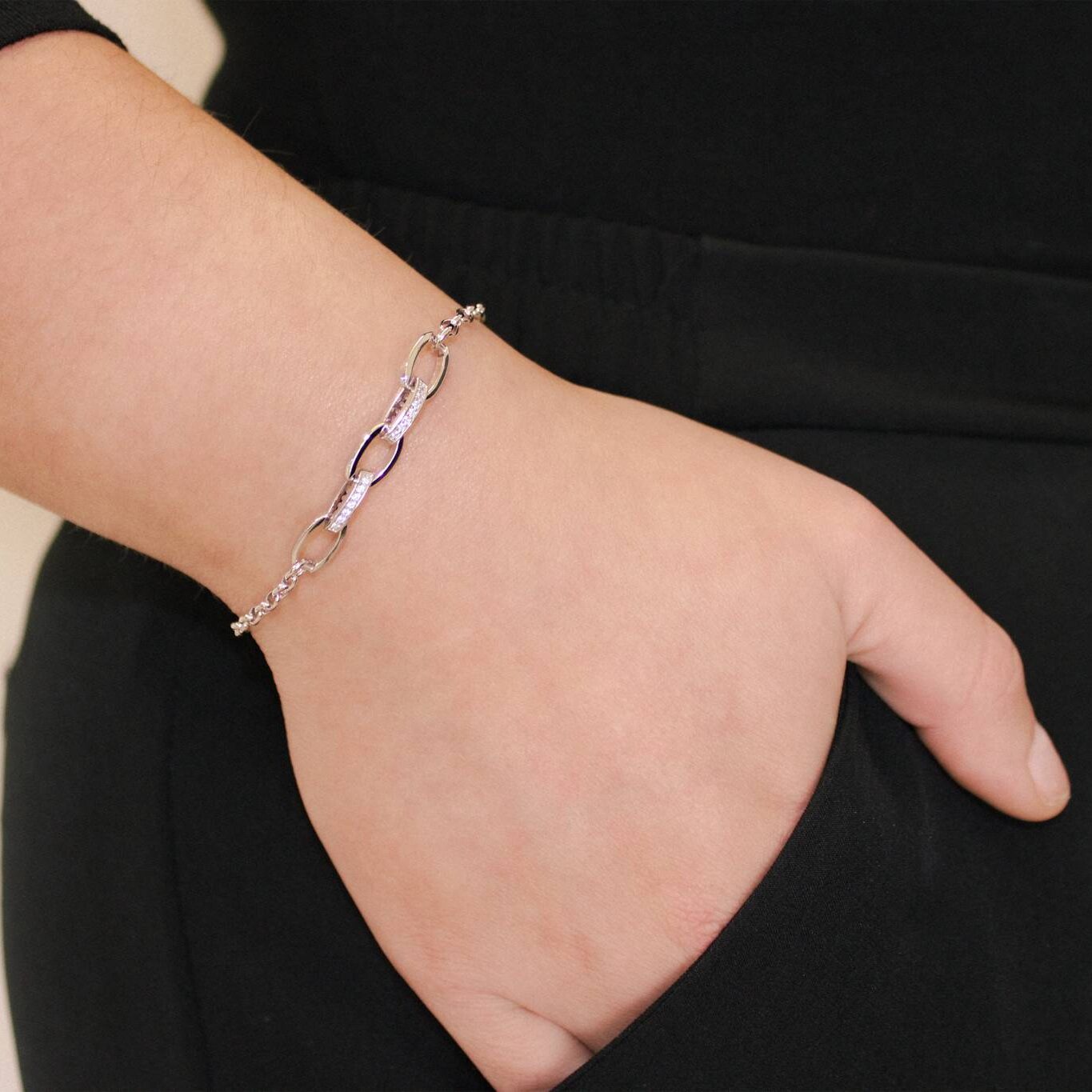 Pulsera Jay con Circonitas Blancas