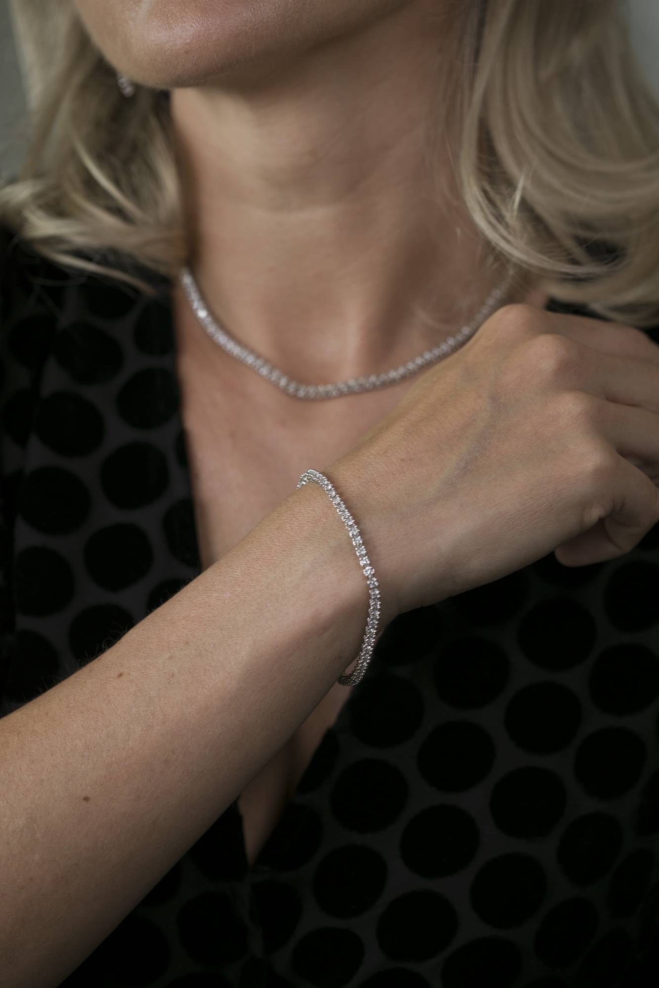 Bracelet tennis en or avec 54 diamants