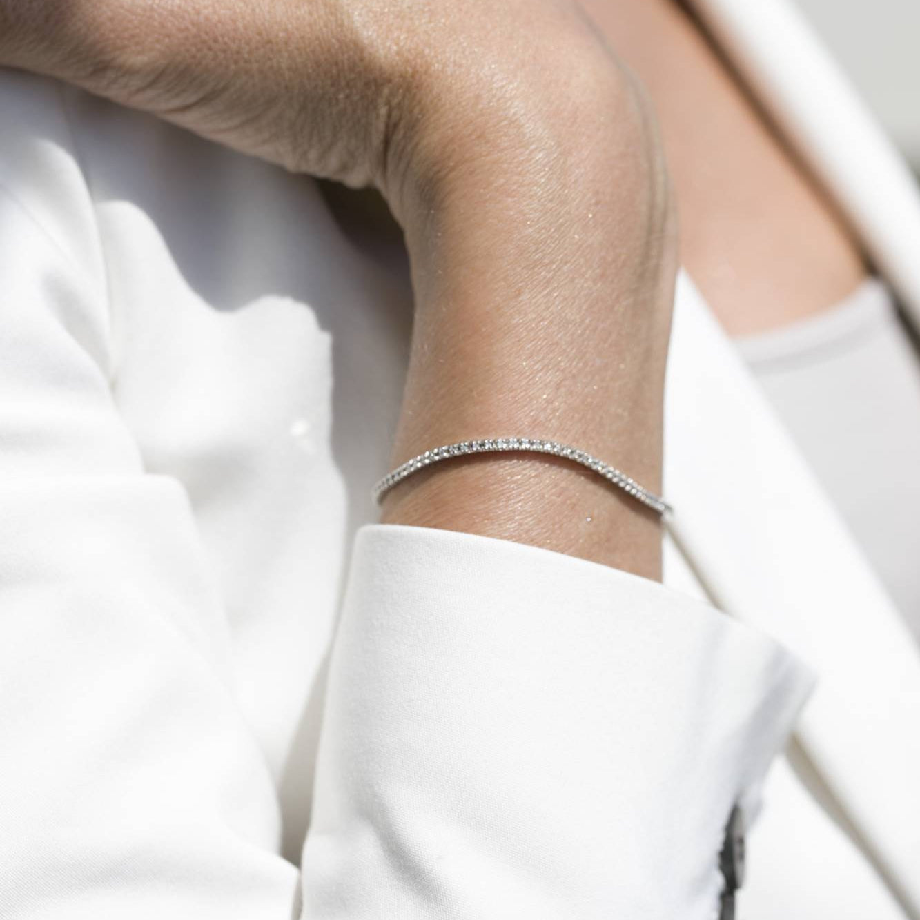 Bracciale Tennis in Oro con 90 Diamanti