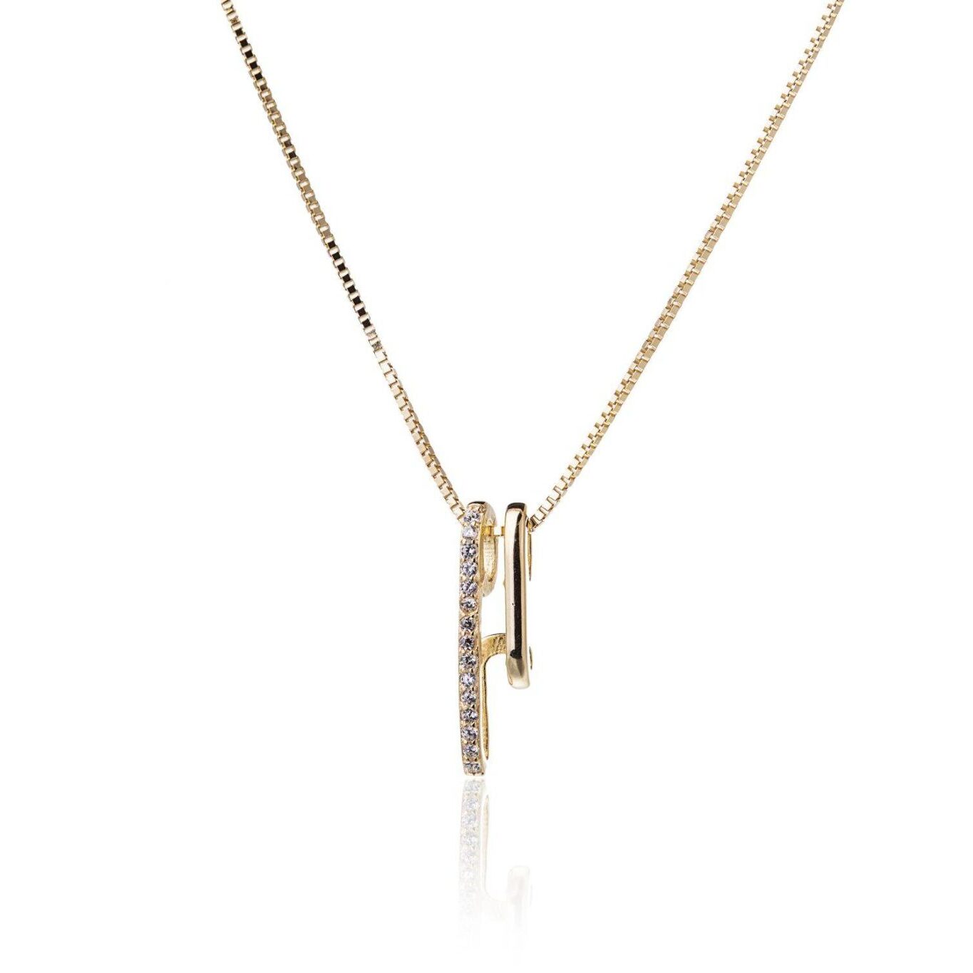 Collier fermoir avec zircons
