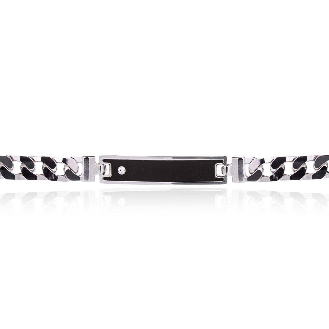 Pulsera Grumetta con Placa Esmaltada y Punto de Luz