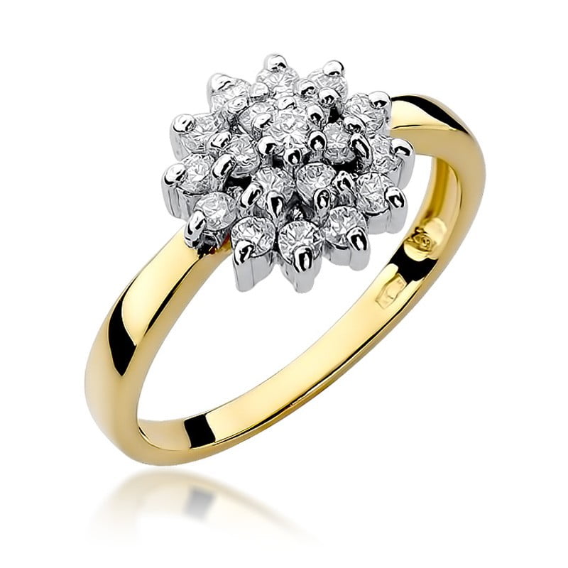 Anillo Corolla en Oro con 19 Diamantes