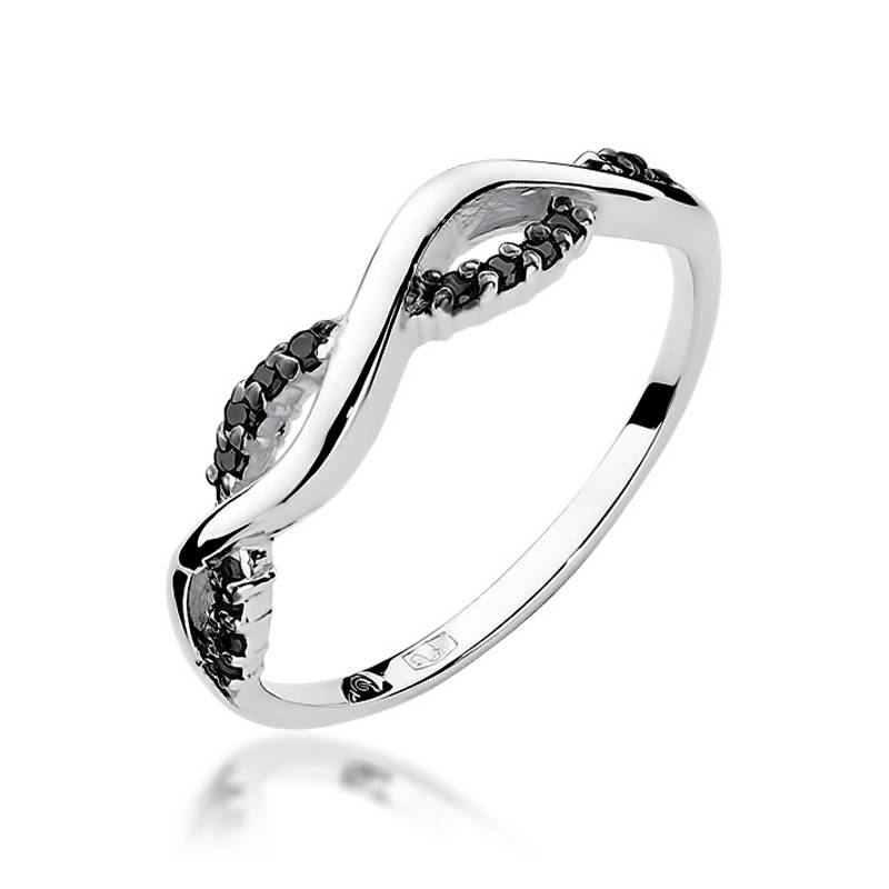 Infinity Ring in Gold with Diamonds