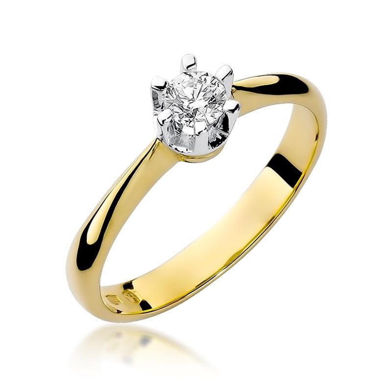 Ring Crown aus Gold mit Diamant
