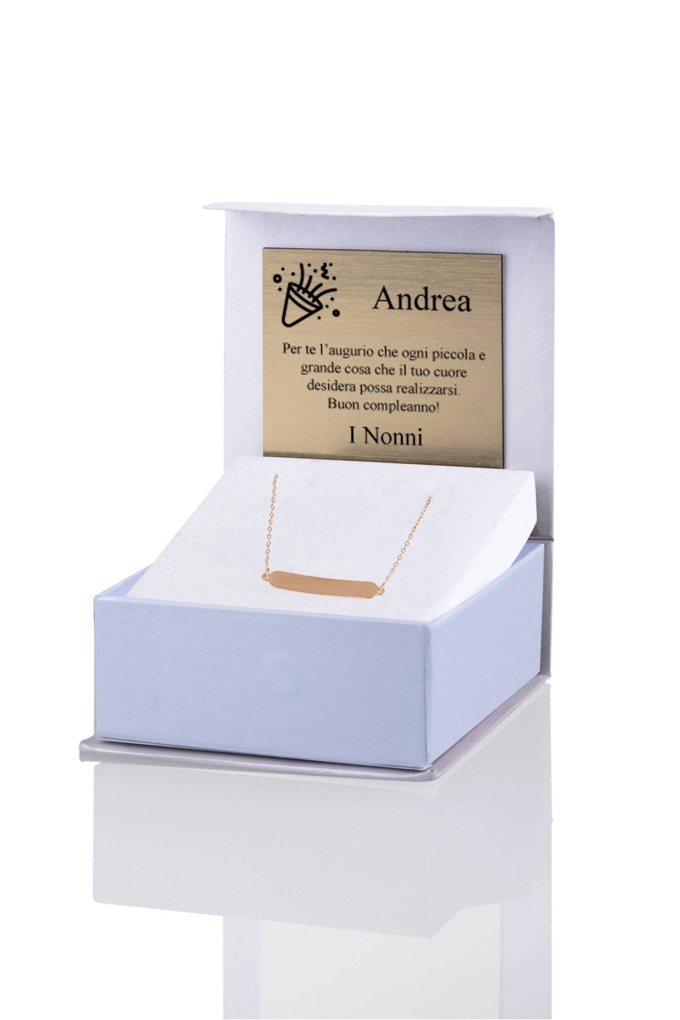 Children's Rose Silver Bracelet with Rectangular Plate