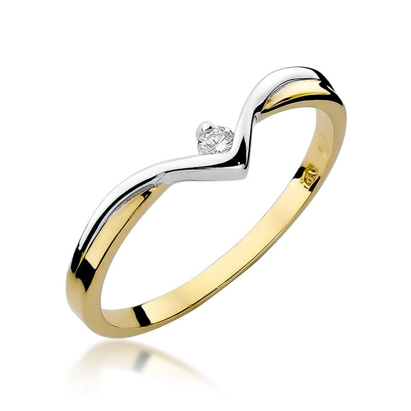 Ring Velira aus Gold mit Diamant