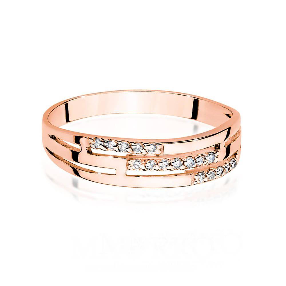 Bague Trinity en Or Rose avec Diamants