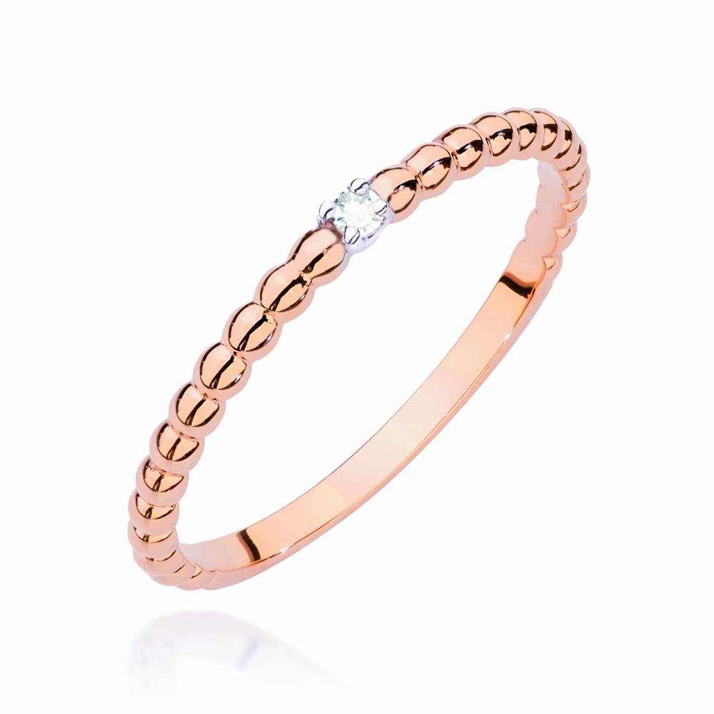 Anillo Grace en Oro Rosa con Diamante