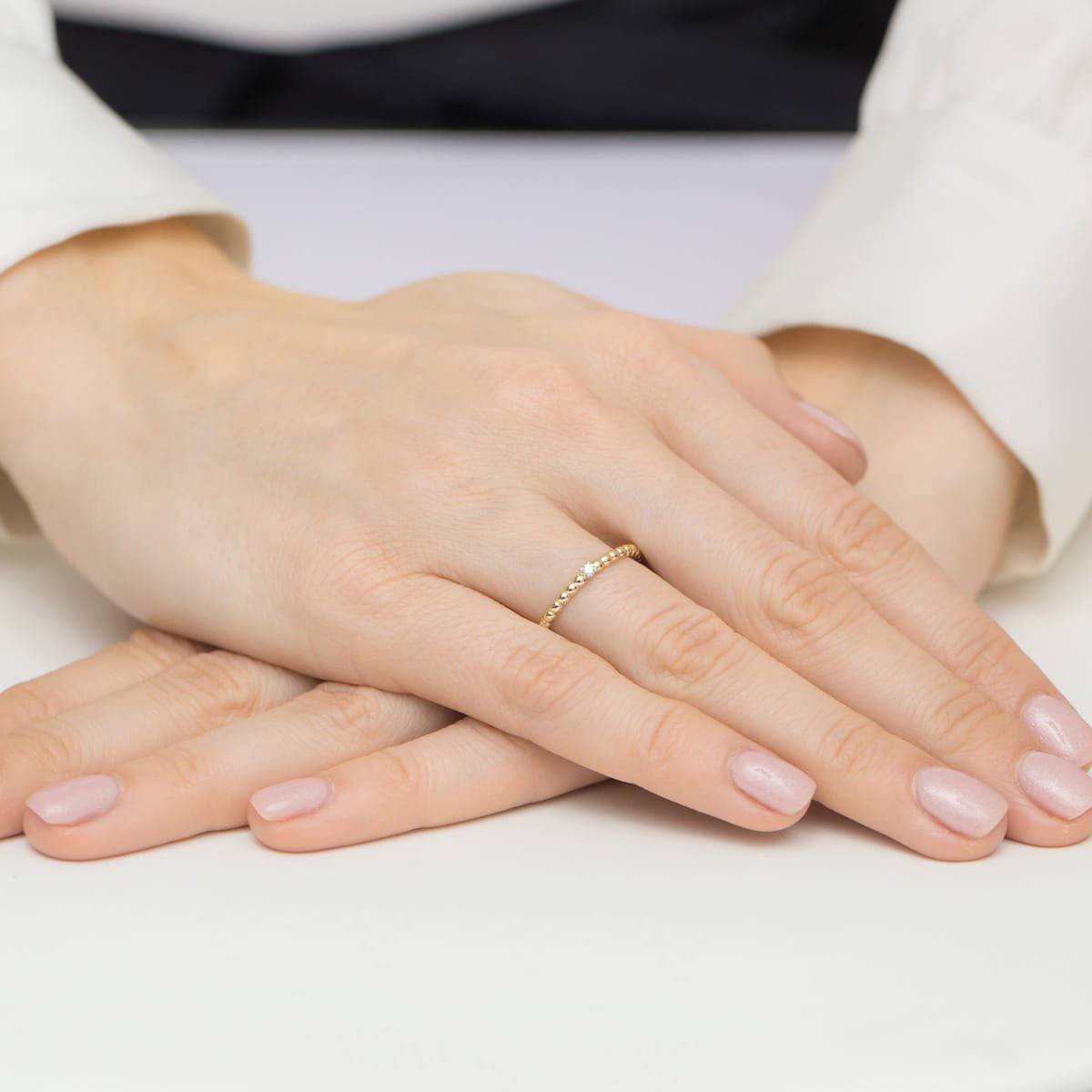 Anillo Grace en Oro Rosa con Diamante