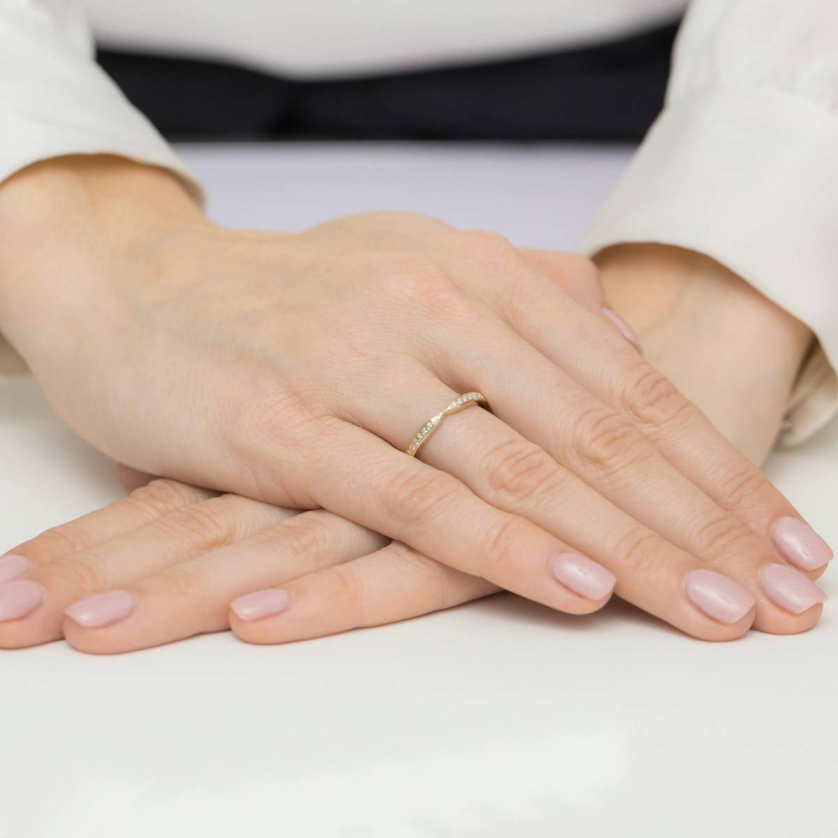 Bague Riviera Infinity en Or Rose et Diamants