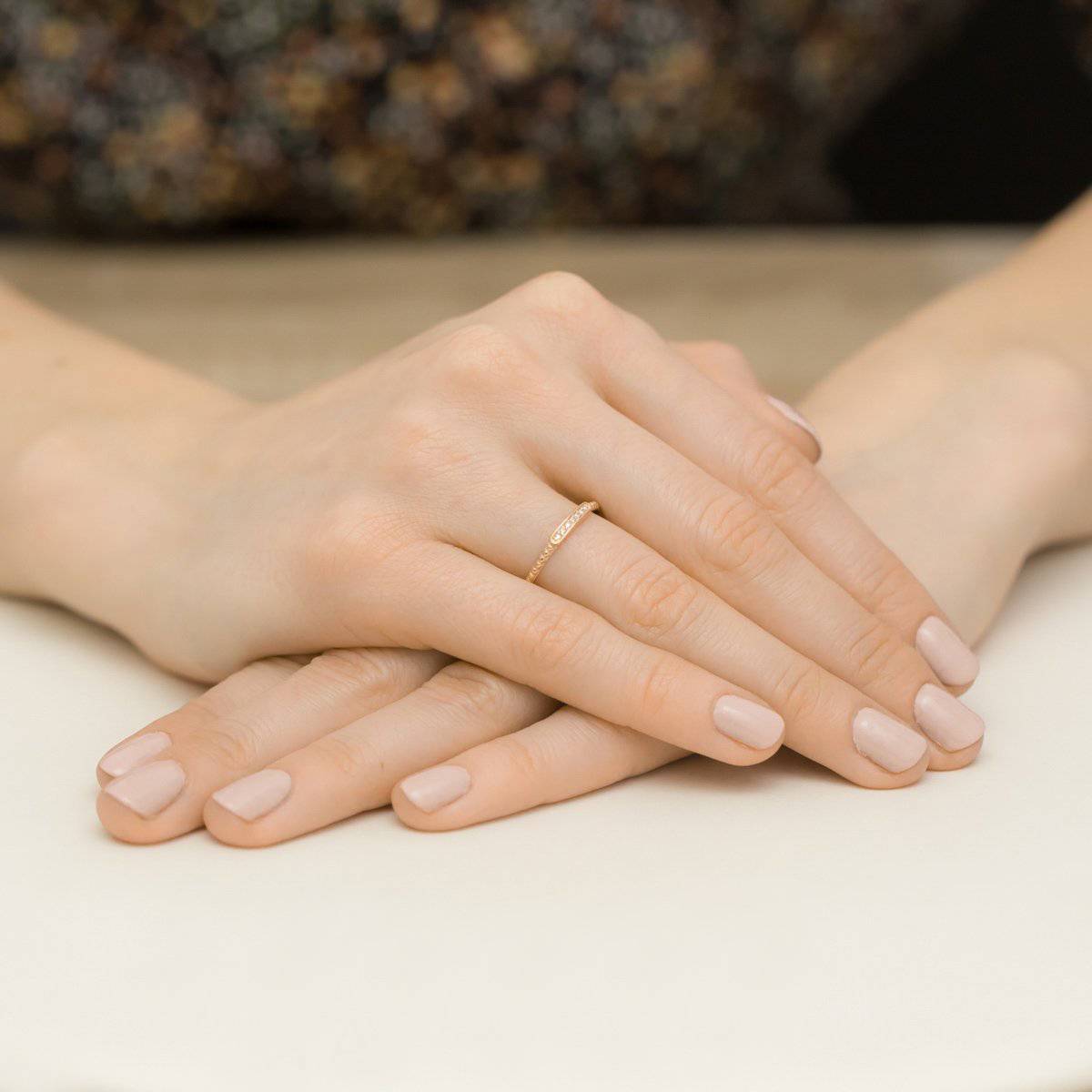 Anello Riviera Grace in Oro Rosa e Diamanti