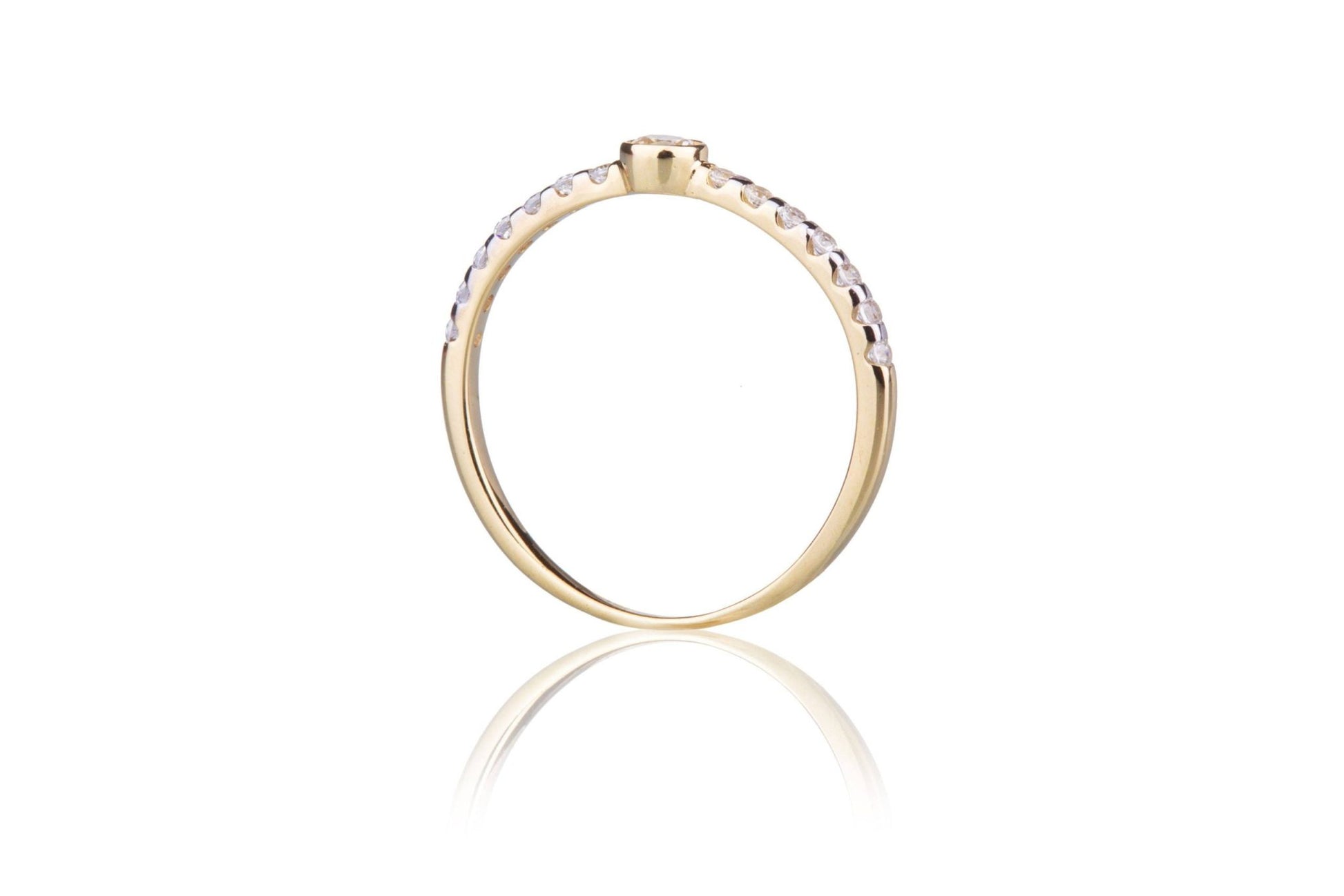 Grace-Ring aus Gold mit Zirkoniastein